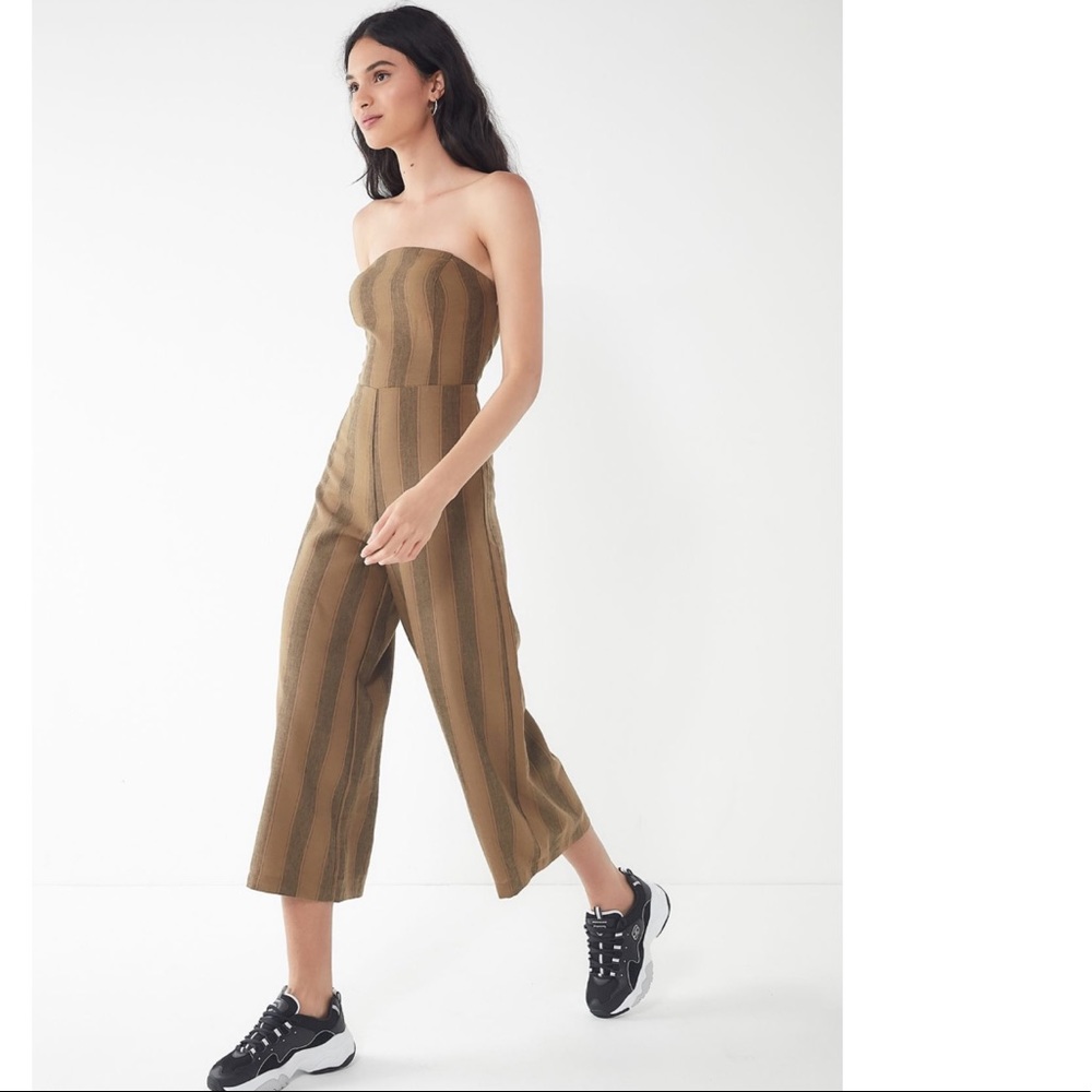 UO Striped Strapless Jumpsuit